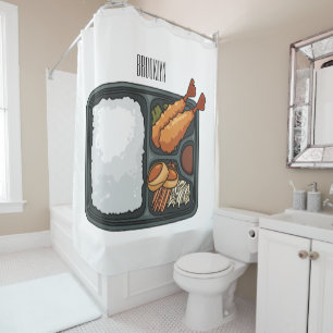 Bento Cartoon Illustration Duschvorhang