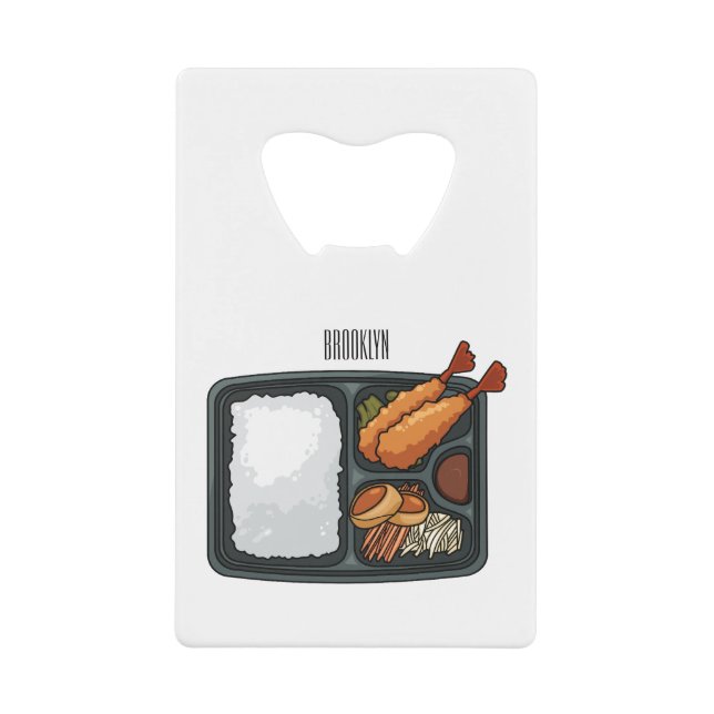 Bento Cartoon Illustration Geldbeutel Flaschenöffner (Vorderseite)