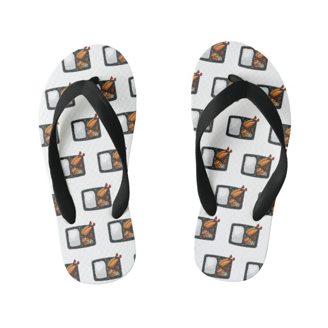 Bento Cartoon Illustration Kinderbadesandalen (Fußbett)