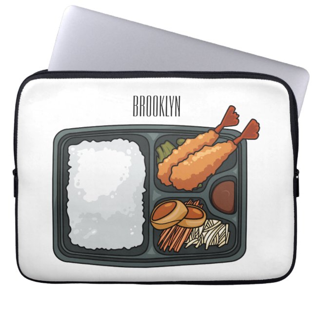 Bento Cartoon Illustration Laptopschutzhülle (Vorderseite)