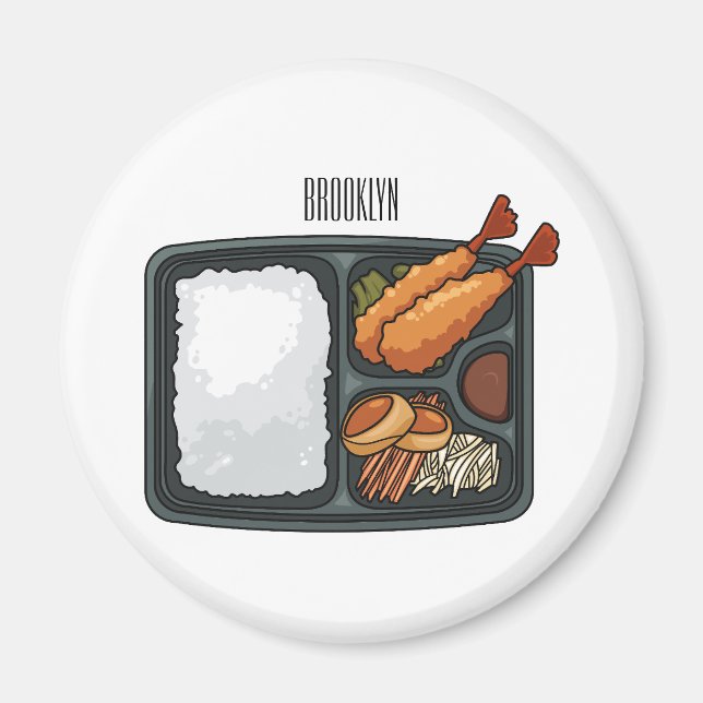 Bento Cartoon Illustration Magnet (Vorne)