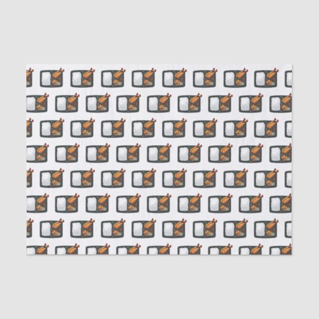 Bento Cartoon Illustration Seidenpapier (Vorderseite)