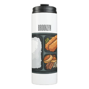 Bento Cartoon Illustration Thermosbecher