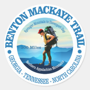 Benton MacKaye Spur (Wanderer C) Runder Aufkleber