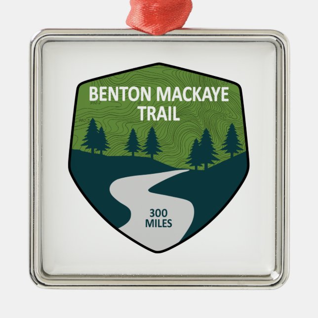 Benton MacKaye Trail Ornament Aus Metall (Vorne)