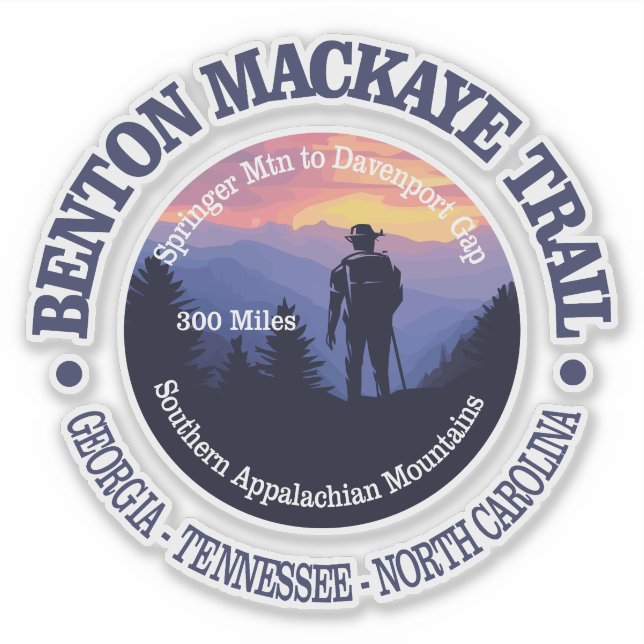 Benton MacKaye Trail (rd2) Aufkleber (Vorderseite)