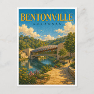 Bentonville Arkansas Crystal Bridges GeoSaga Postkarte