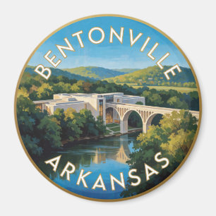 Bentonville Arkansas Crystal Bridges Reise  Magnet