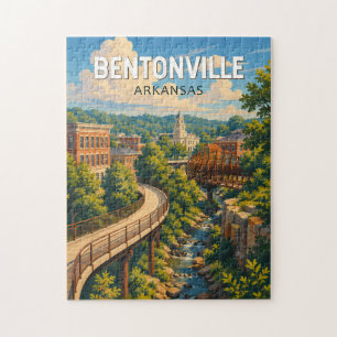 Bentonville Arkansas Illustration Reise Kunst