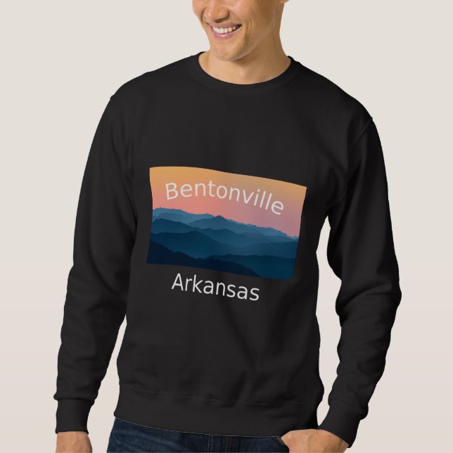 Bentonville Arkansas Mountain sunset hometown Sweatshirt (Vorderseite)