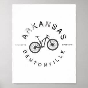 Bentonville Arkansas Mountainbike-T-Shirt  Poster