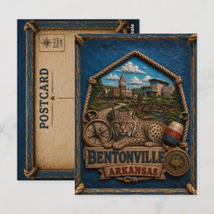 Bentonville Arkansas Postkarte Vintage Reise
