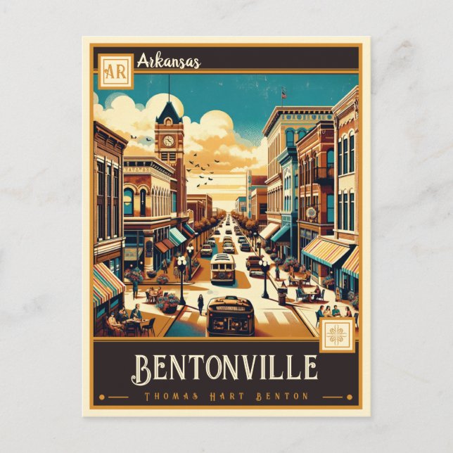 Bentonville, Arkansas | VINTAG Postkarte (Vorderseite)