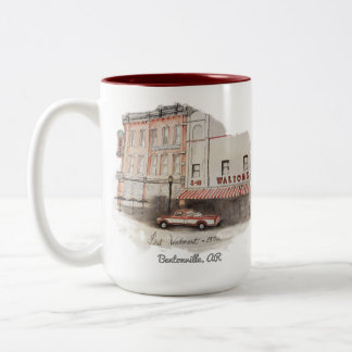 Bentonville Arkansas Walmart Aquarellpostkarte Zweifarbige Tasse