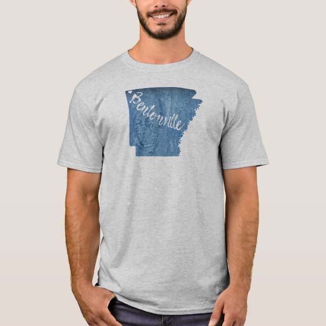 Bentonville Arkansas Wood Grain T-Shirt (Vorderseite)