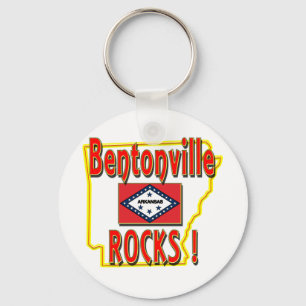 Bentonville-Felsen! (Rot) Schlüsselanhänger