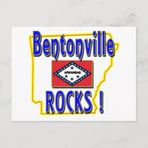 Bentonville Rocks ! (Blau) Postkarte