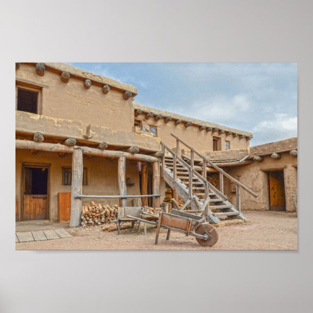 Bent's Old Fort Courtyard, Colorado Poster (Vorne)