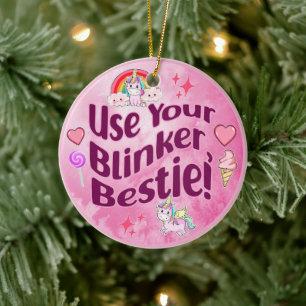 Benutze deinen Blinker, Beste! BFF Beste Freundinn Keramik Ornament