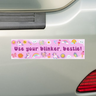 Benutze deinen Blinker, Bestie! Funny Niedlich Mem Autoaufkleber