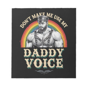 Benutze nicht meine Daddy-Stimme Gay LGBTQ Notizblock
