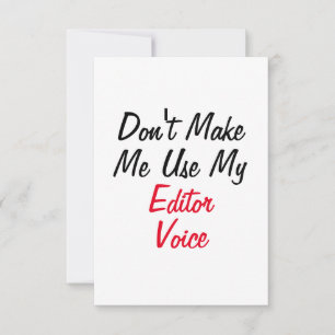  Benutze nicht meine Editor-Stimme  Karte