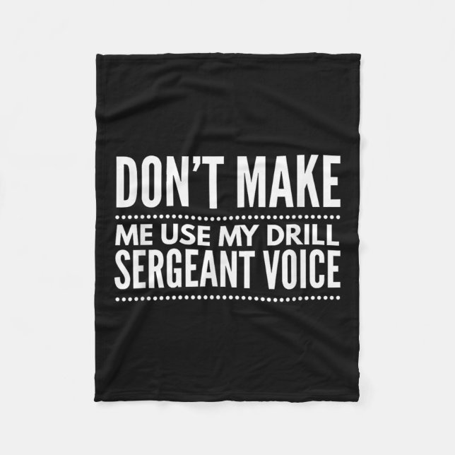 Benutze nicht meine Stimme als Drill Sergeant Gesc Fleecedecke (Vorderseite)