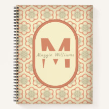 Benutzerdefinbares modernes Retro-Monogramm-Notizb