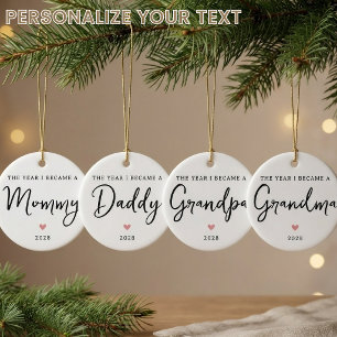 Benutzerdefinetes modernes Skript Mami Papi Oma Op Keramik Ornament