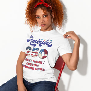 Benutzerdefinetes Paradenfest USA 250-Jahr-Jubiläu T-Shirt