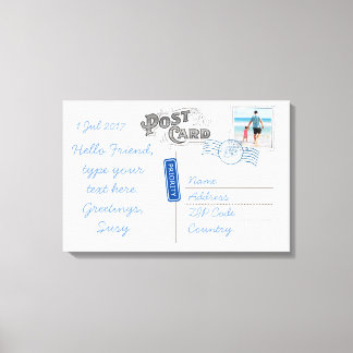 Benutzerdefinierbare Backside-Leinwand für Postkar Leinwanddruck