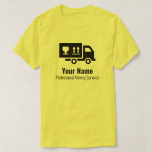 Benutzerdefinierbare bewegliche Dienste gelb T-Shirt