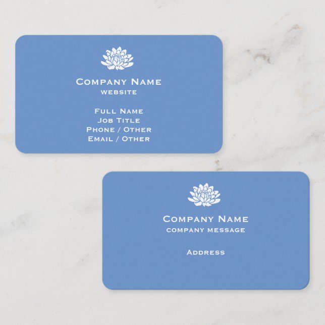 Benutzerdefinierbare Blue Business Card für Cornfl Visitenkarte (Vorne/Hinten)