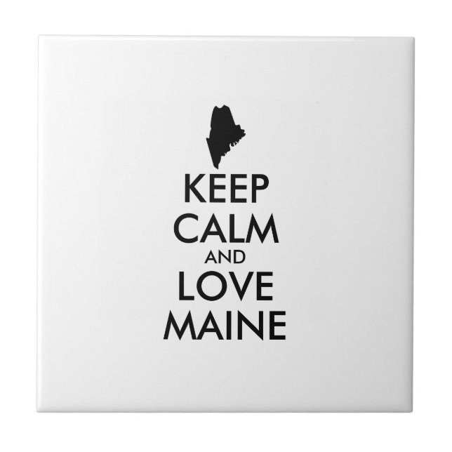 Benutzerdefinierbare CALM- und LIEBE-MAINE (BEHALT Fliese (Vorderseite)