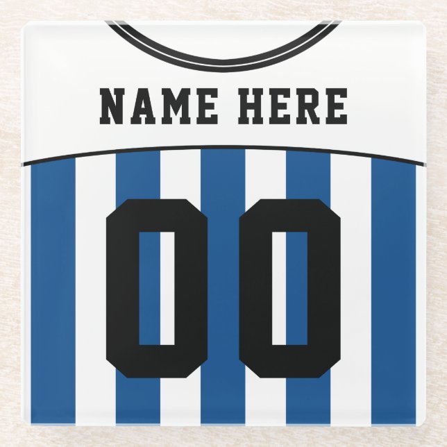 Benutzerdefinierbare Fußball-Jersey Glasuntersetzer (Vorderseite)