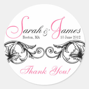 Benutzerdefinierbare Gastgeschenk Hochzeit- oder K Runder Aufkleber