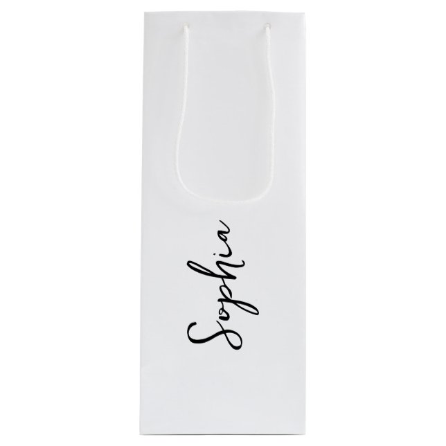 Benutzerdefinierbare Geschenktaschen mit elegantem Geschenktüte Für Weinflaschen (Vorderseite)