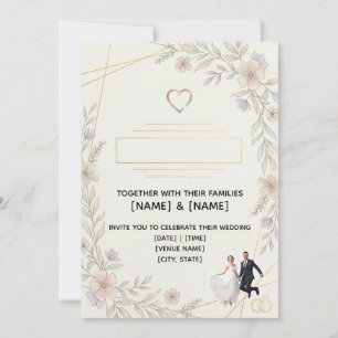 Benutzerdefinierbare Hochzeitseinladungen zum Bear Einladung