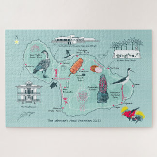 Benutzerdefinierbare Karte von Maui, Hawaii Jigsaw