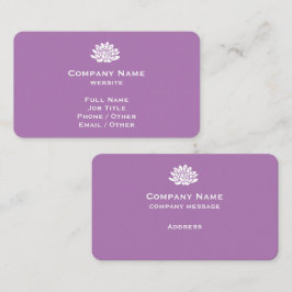 Benutzerdefinierbare Lavendel-Visitenkarte Visitenkarte
