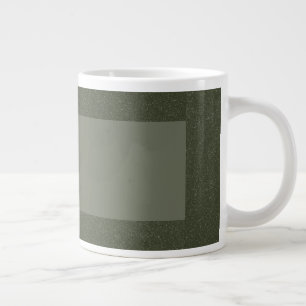 Benutzerdefinierbare Moss Green Label-Tasse Jumbo-Tasse