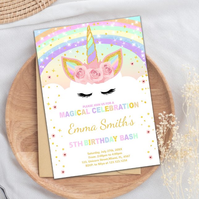 Benutzerdefinierbare Rainbow Unicorn Postkarten (Rainbow Unicorn post Cards)