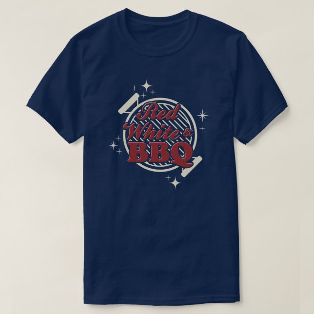 Benutzerdefinierbare Red White & GRILLEN Wiederseh T-Shirt (Design vorne)