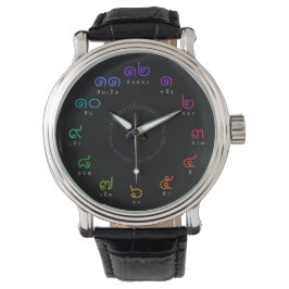 Benutzerdefinierbare Thai-Nummern in Rainbow-Farbe Armbanduhr
