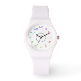 Benutzerdefinierbare Thai-Nummern in Rainbow-Farbe Armbanduhr
