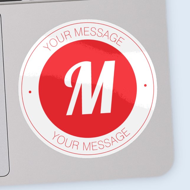 Benutzerdefinierbare Vorlage für Monogramm und Run Aufkleber (Von Creator hochgeladen)