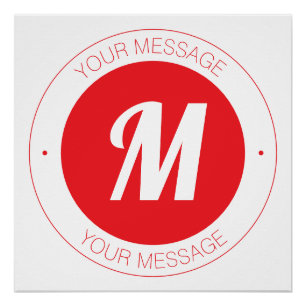 Benutzerdefinierbare Vorlage für Monogramm und Run Poster