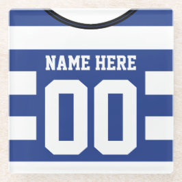 Benutzerdefinierbarer Name & Nummer Soccer Jersey  Glasuntersetzer