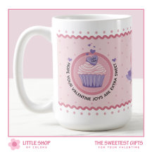 Benutzerdefinierbarer rosa Cupcake zum Valentinsta