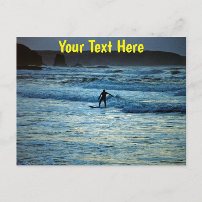 Benutzerdefinierbares Cornwall-Surfen Postkarte (Vorderseite)